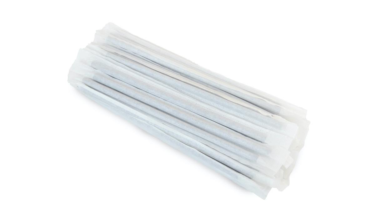 Трубочки в индивидуальной упаковке прозрачные, 250шт/упак (8х240мм)