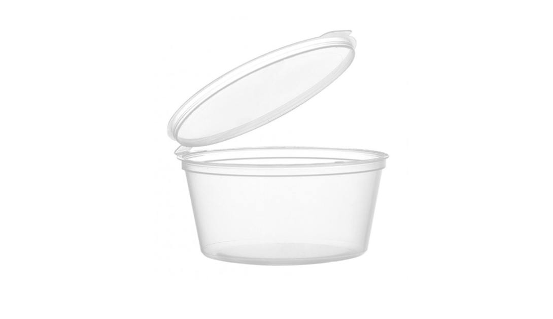 Соусник 80 мл, d65хh30 мм, неразъем. крышка, прозр., ПП, 100 шт/упак 1 200 шт/кор РОССИЯ 1245П2